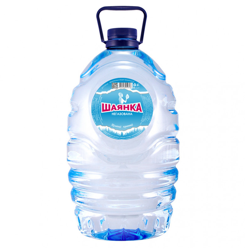 Вода столова питна мінеральна Шаянка негазована 6 л.